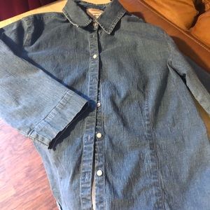 Talbots denim shirt size small